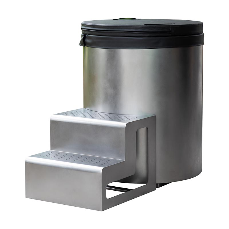 Täielik 304 roostevabast terasest ümmargune külmvann